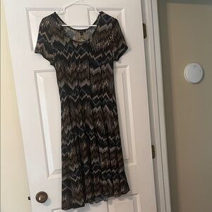 Sami & Jo Black and Tan Midi Dress